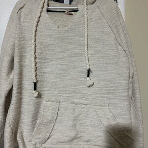 Women's Cream V-Neck Sweater